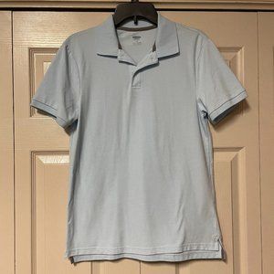 Old Navy Solid Pique Polo Shirt Light Blue Classic Fit Sz S